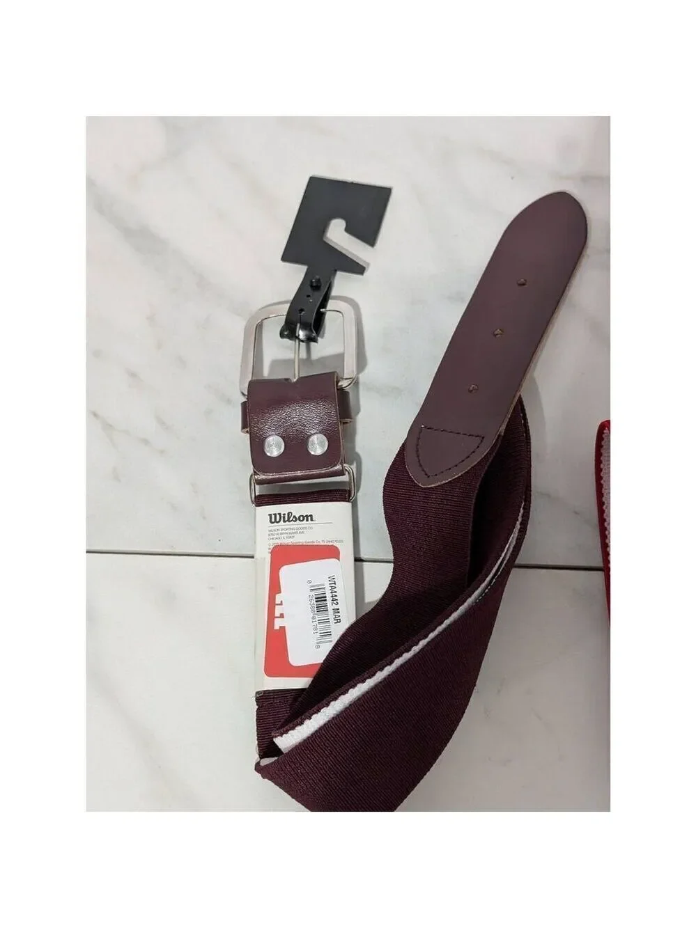 Wilson Unisex Red Burgundy Adult Adjustable Softball Baseball Belts NWT